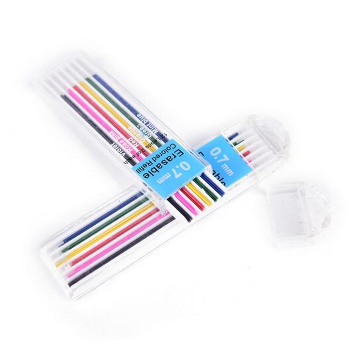6 Boxes Automatic Mechanical Pencil Refill 6Color Lead School Stationery 0.7mm