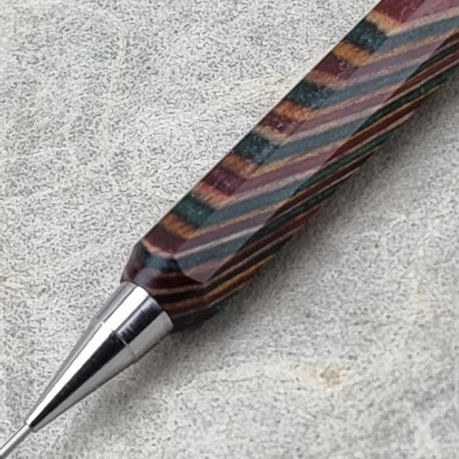 Hand Crafted Pentel P-205(0.5mm) Mechanical Pencil with Octagonal Wood Barrel