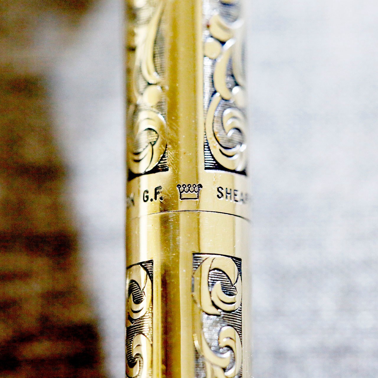 Vintage Sheaffer Mechanical Pencil 12K GF Gold Filled Floral Engraved USA