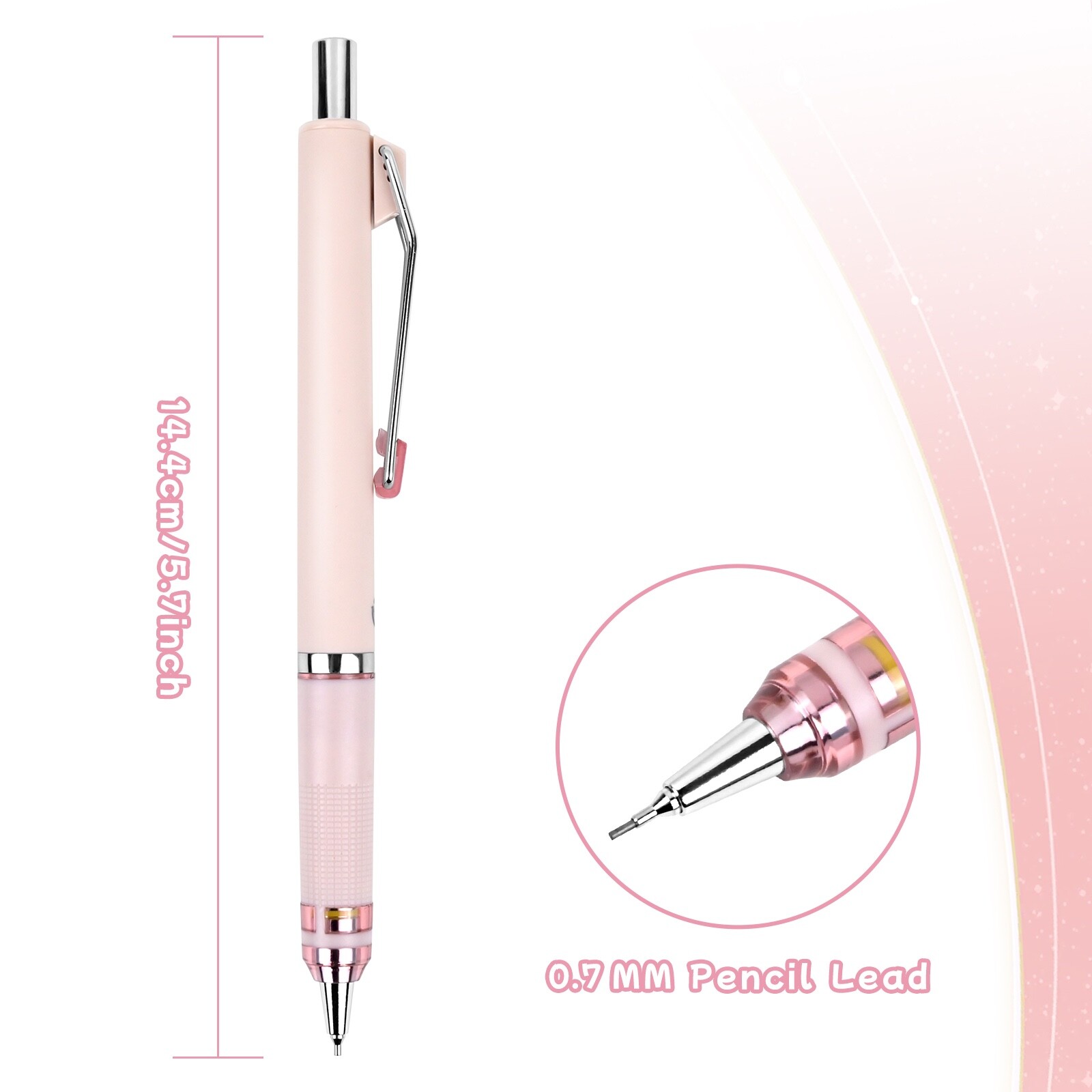 Mechanical Pencil 0.7MM, Extra Lead Protection, 4-Count