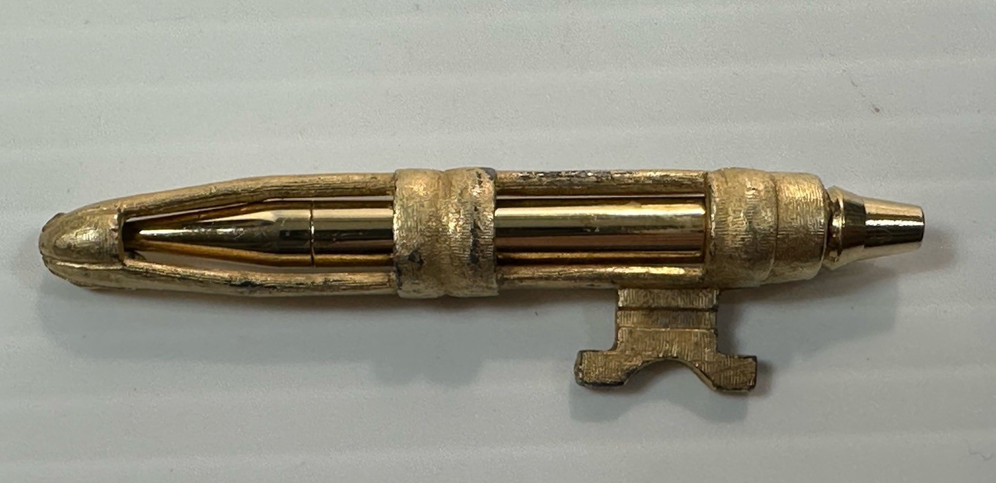 Vintage Florenza Decorative Vintage Mechanical Pencil Gold Tone Missing Parts