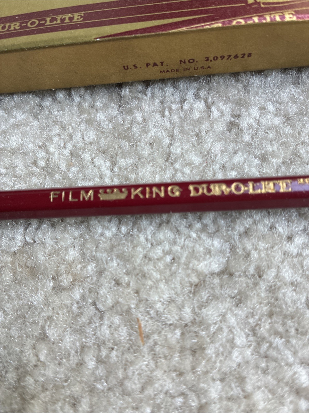 Vtg DUR-O-LITE D-1 No Sharpening Pencils Film King Box of 12 NOS Made in USA