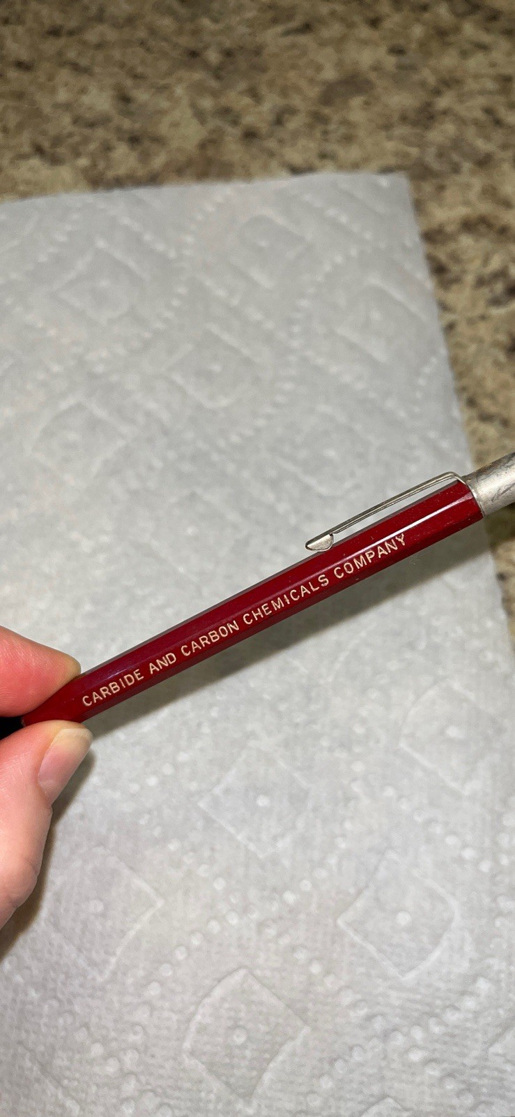 Vintage 1940s CARBIDE & CARBON Chemicals Co. Mechanical Pencil West Virginia