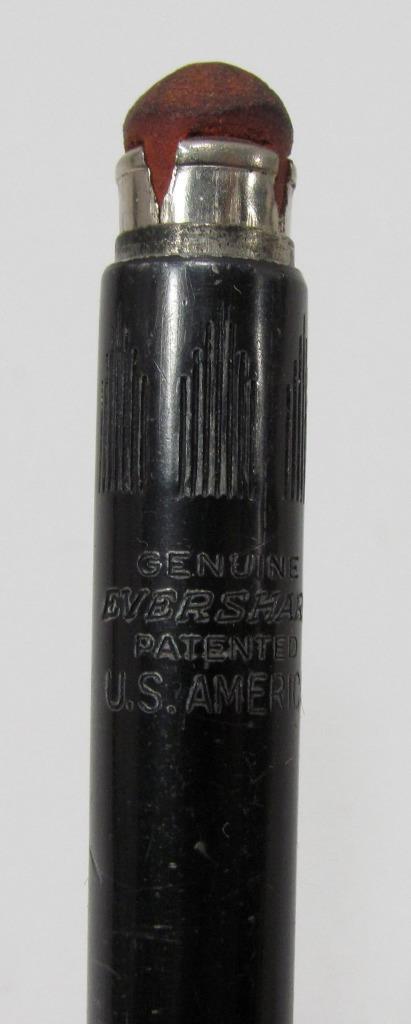 Vintage Eversharp White Star Mechanical Pencil Art Deco Lines Black USA