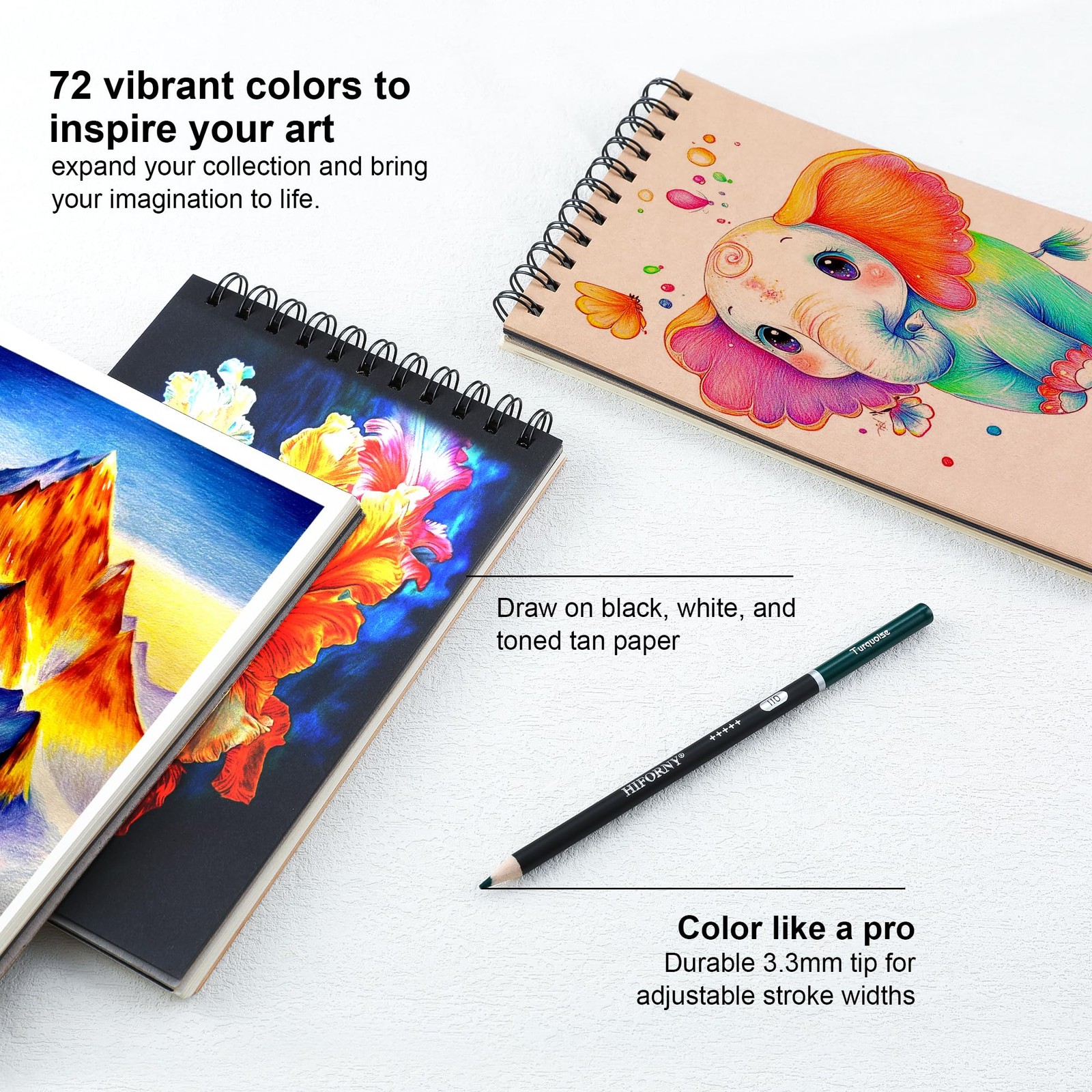 HIFORNY 80PCS Colored Pencils Set for Adults 1 Count (Pack of 80), Multicolor