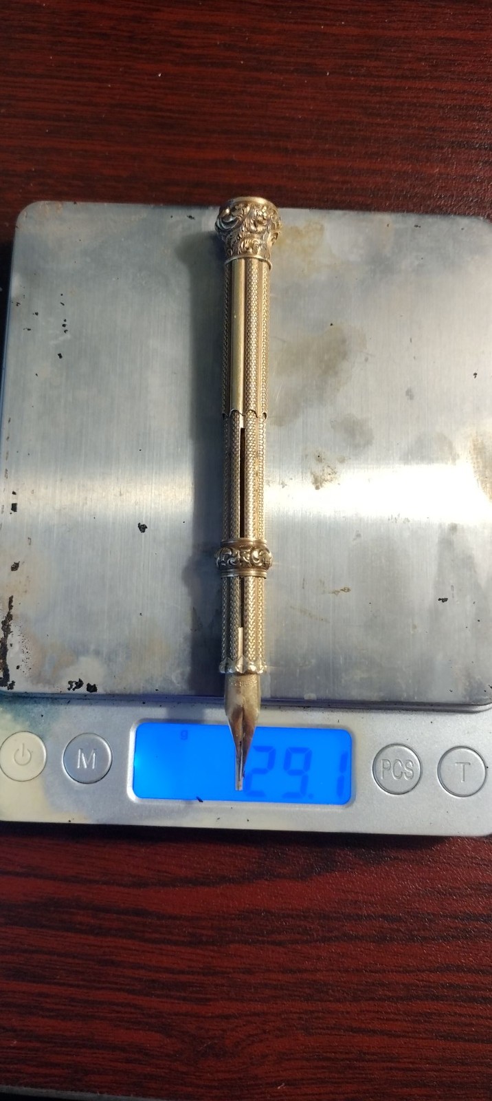 65.4 grams 14k gold Hand-engraved antique used mechanical pencil