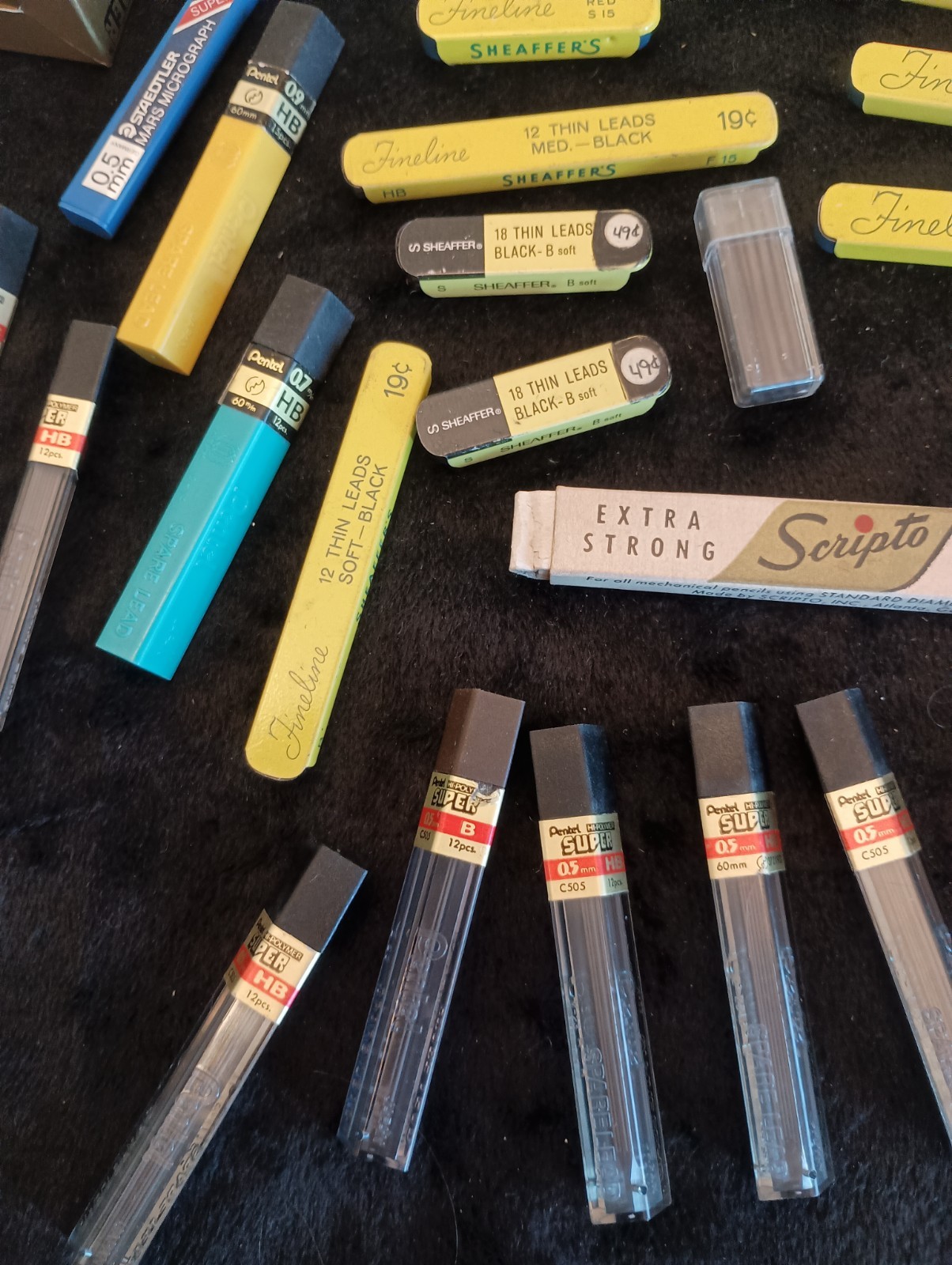 Vintage Mechanical Pencil Lead Lot .5mm .7mm – Sheaffer’s, Scripto, Pentel Berol