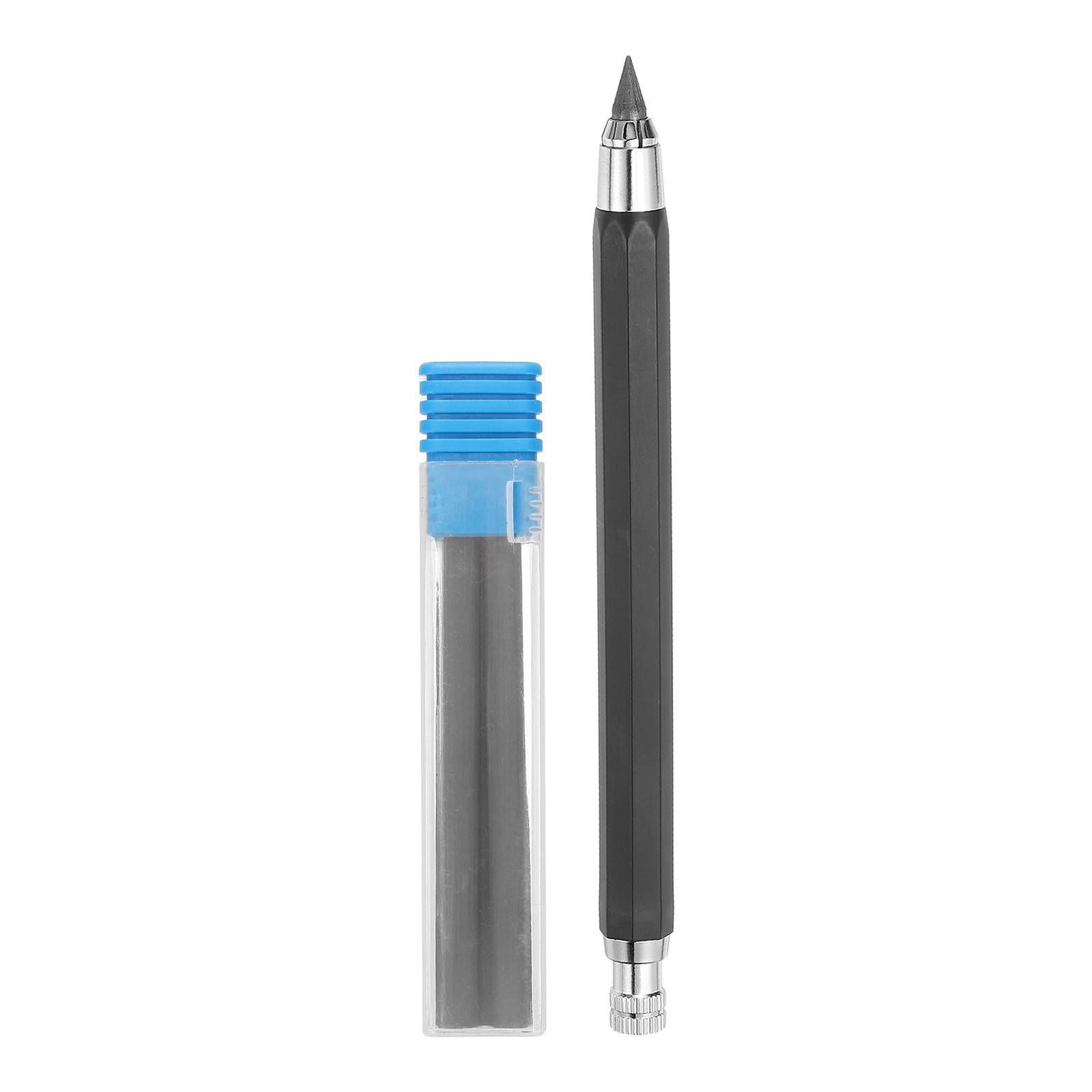 5.6mm Mechanical Carpenter Pencil with 4 Refills for Pencil Architect, Black
