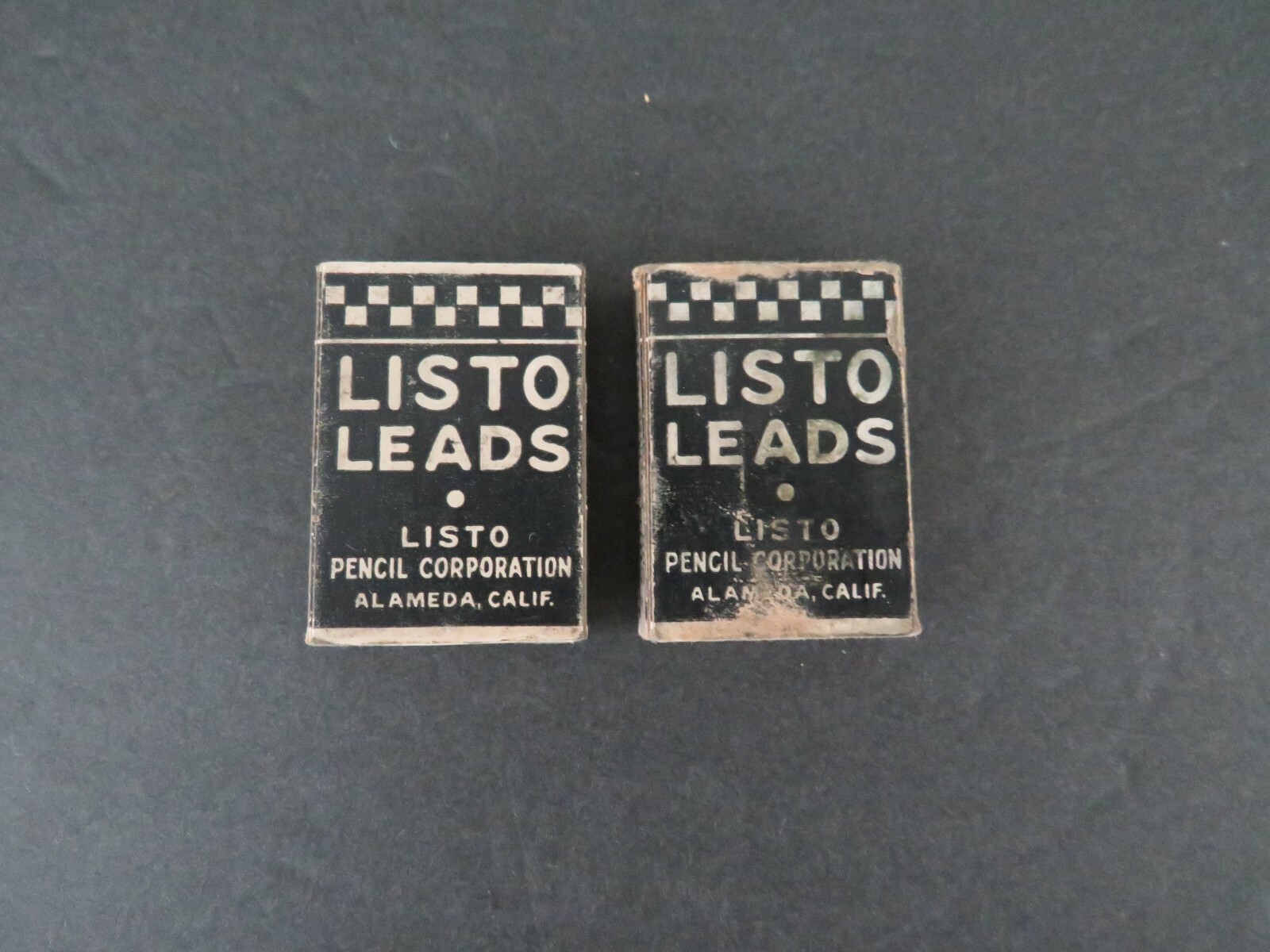 Vintage Listo Leads Black No 162 ~ Marking Pencil Lead ~ Two Boxes