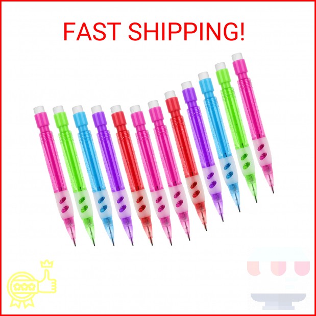 cobee® 12 Pcs Mini Mechanical Pencils 0.7 mm Automatic Pencils with Erasers Smal