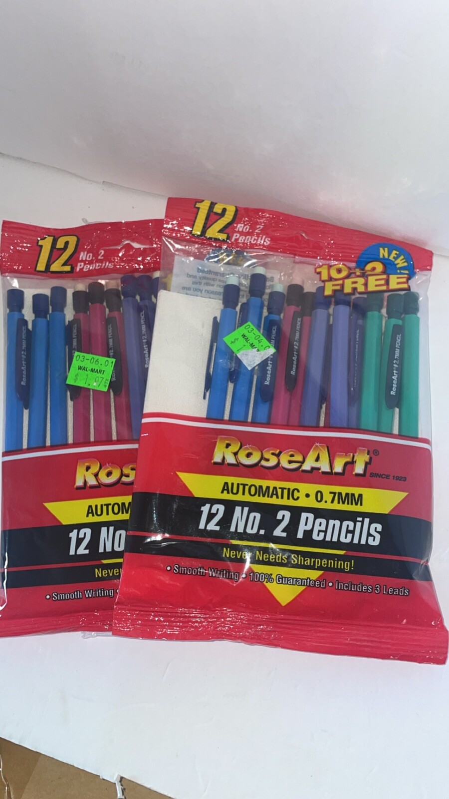 Vintage 1999 Rose Art Mechanical Pencils 12 Pack – 2 Pack Bundle
