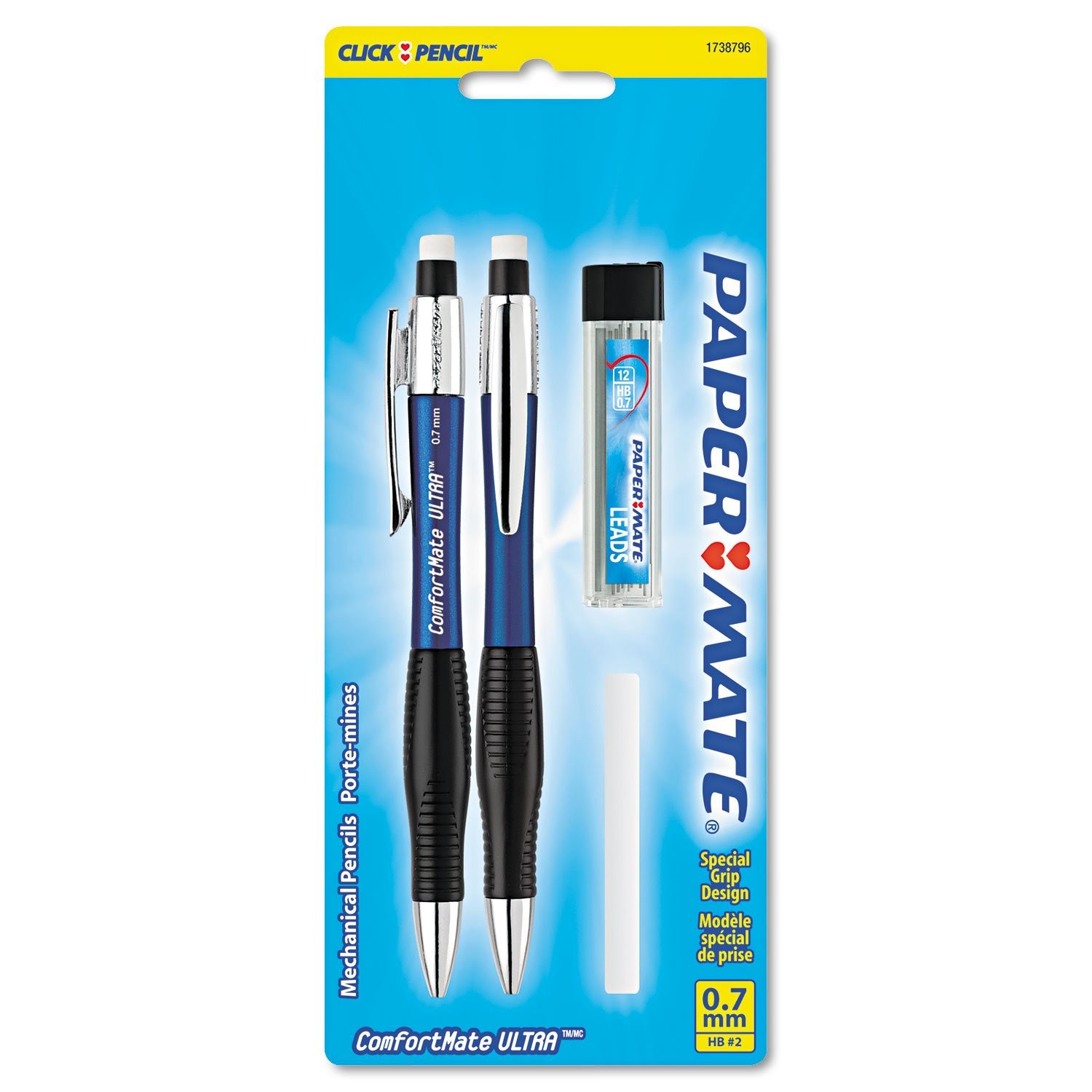 Paper Mate 1738796 Comfortmate Ultra Pencil Starter Set, 4 Piece Black