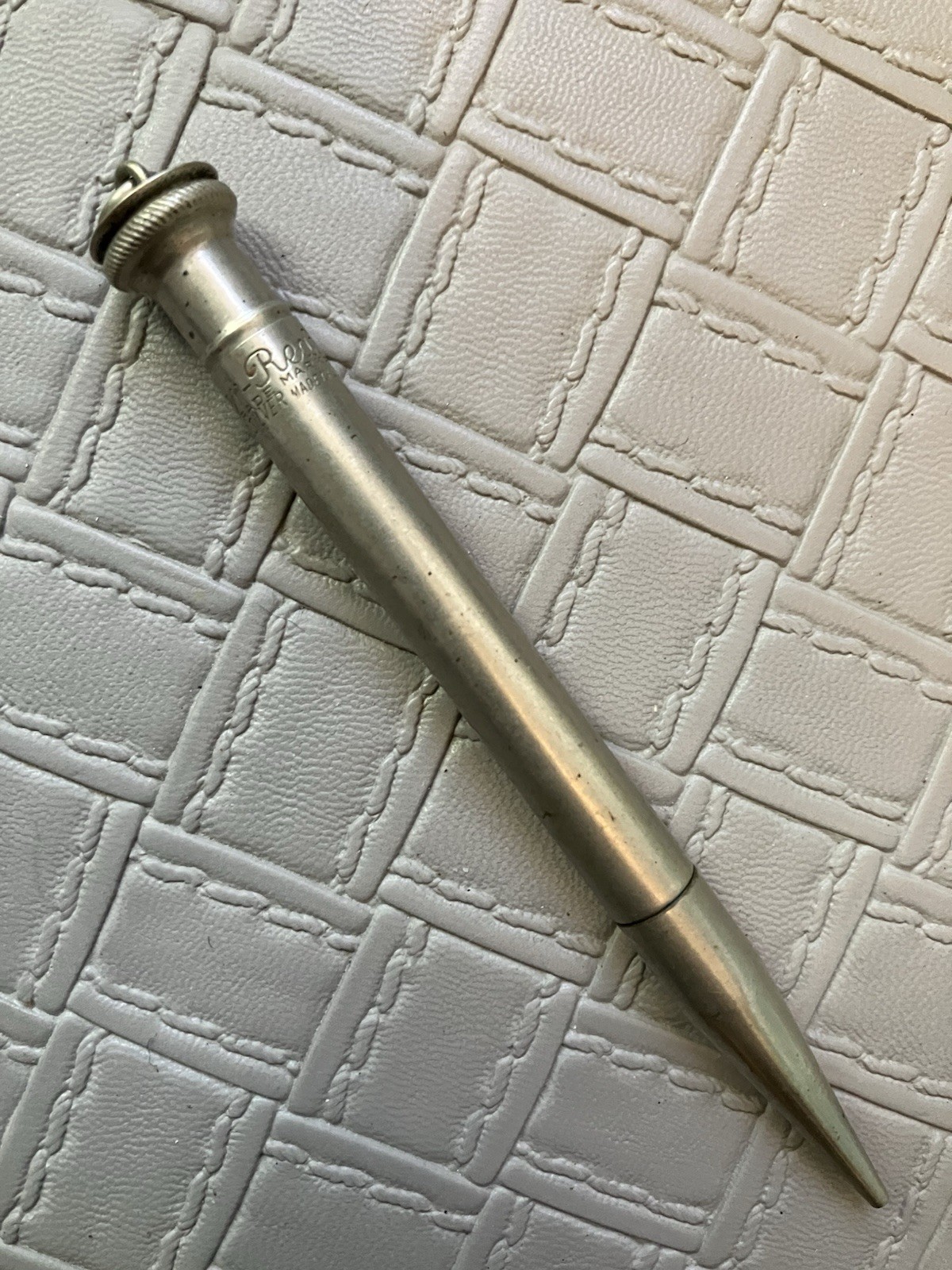 Vintage Ever-Ready Mechanical Pencil Nickel Silver Pendant Unknown Working Cond
