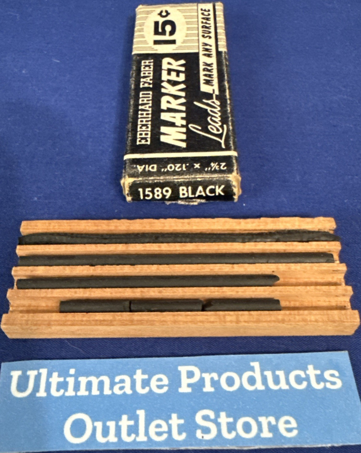 Eberhard Faber Writing Marker Black (1589) Leads Mark Any Surface Vintage