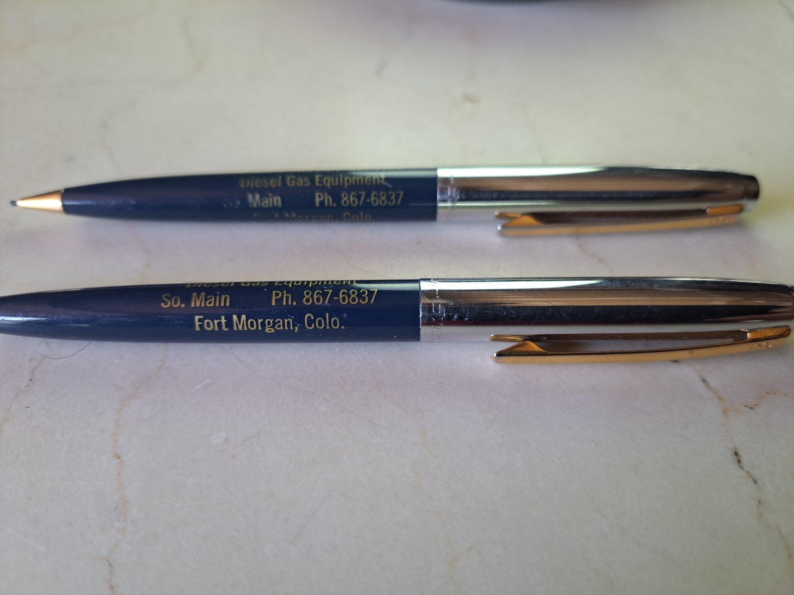 LOT of 2 EVERSHARP Symphony Luxury Navy 0.9mm Pencils 1950’s Advertising