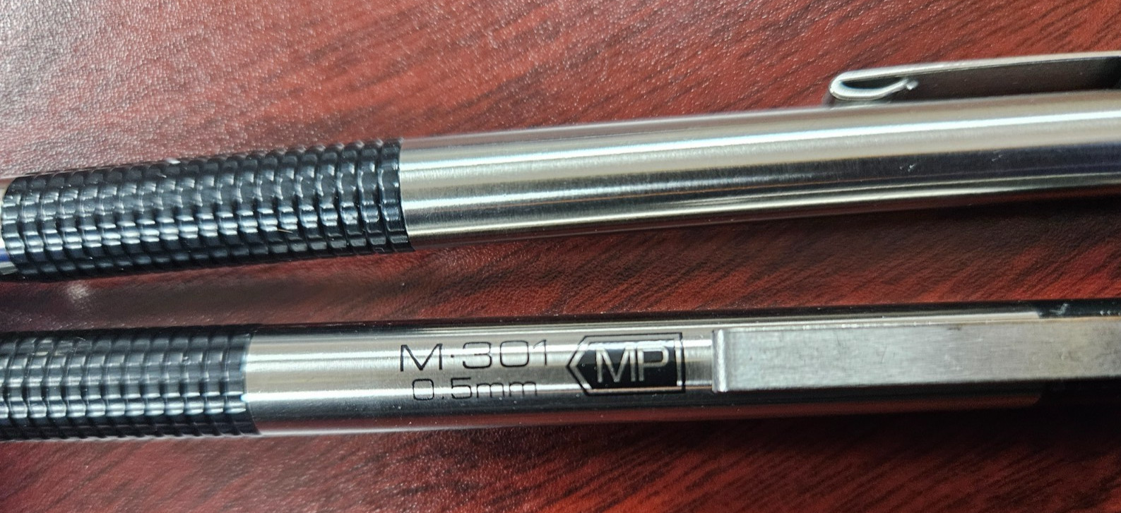 Set 2 Zebra Pen M-301 Mechanical Pencils 0.5mm Refillable Stainless Steel M301