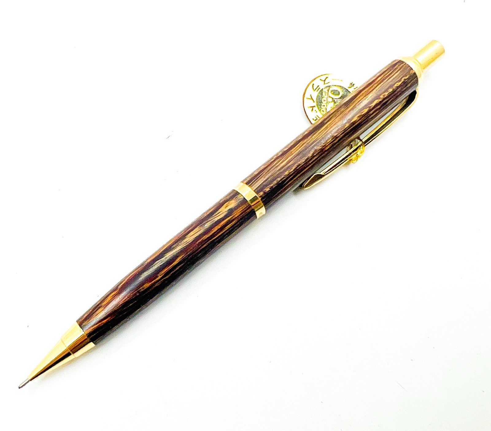 NOS Sakura Natural Wood Mechanical Pencil Sharp 0.5mm sliding sleeve