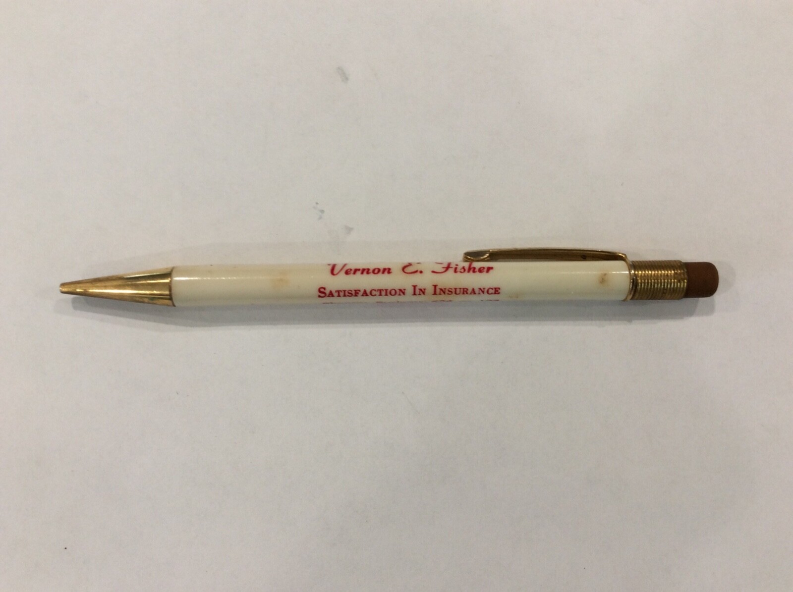 Vernon E Fisher Insurance Ph 624 Shenandoah Iowa Sayles-Wilson Mechanical Pencil