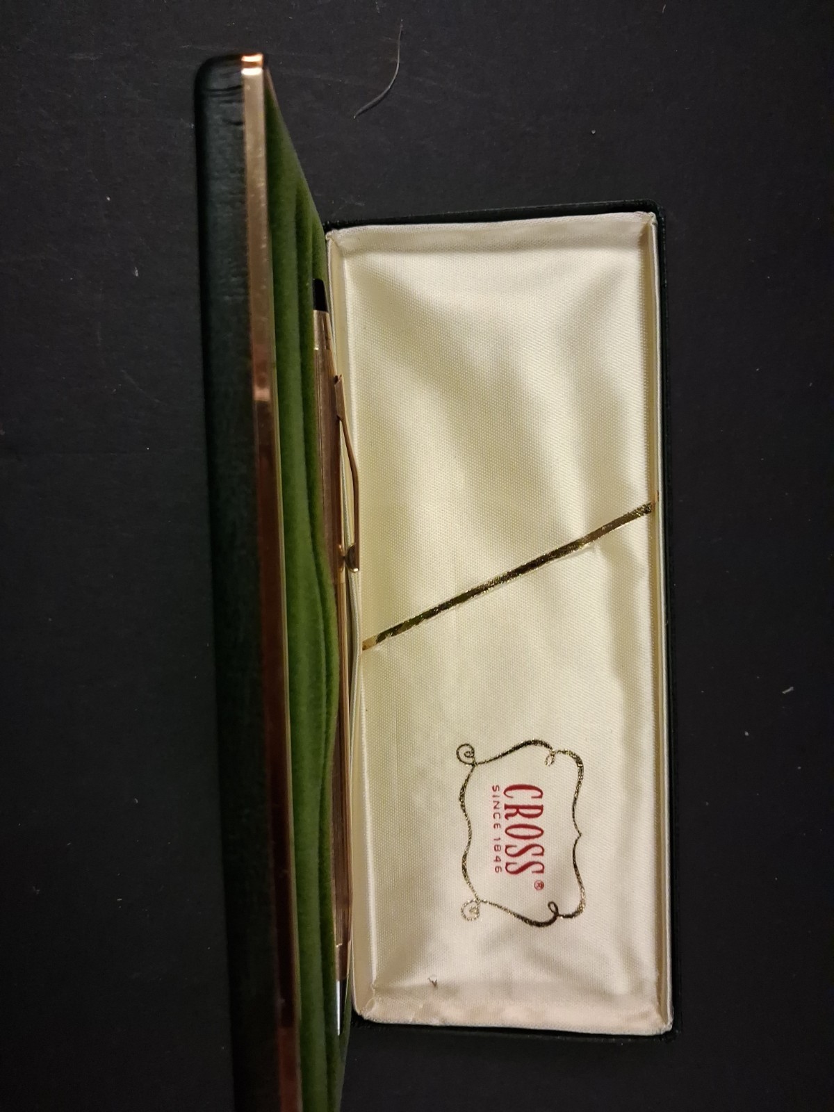 VTG CROSS Mechanical Pencil 10k Gold Filled with Green Satin Case