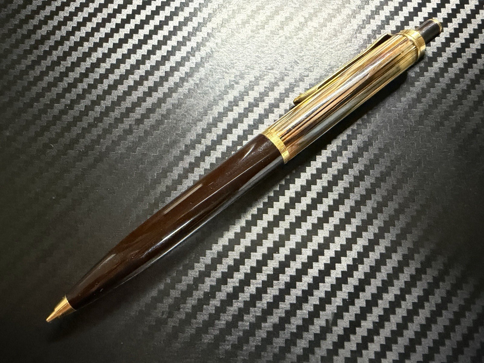 Pelikan W.-Germany D400 Brown Stripe 0.5mm Mechanical Pencil excellent