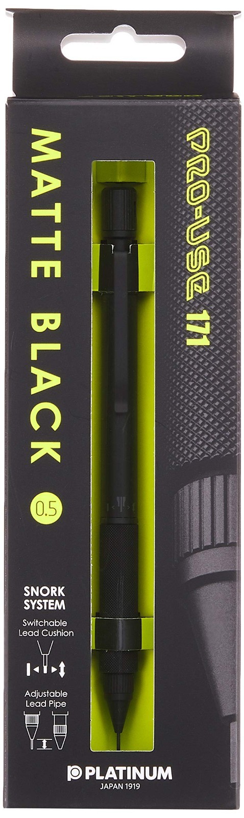 Professional 0.5mm Mechanical Pencil – Matte Black, Precision Writing Tool