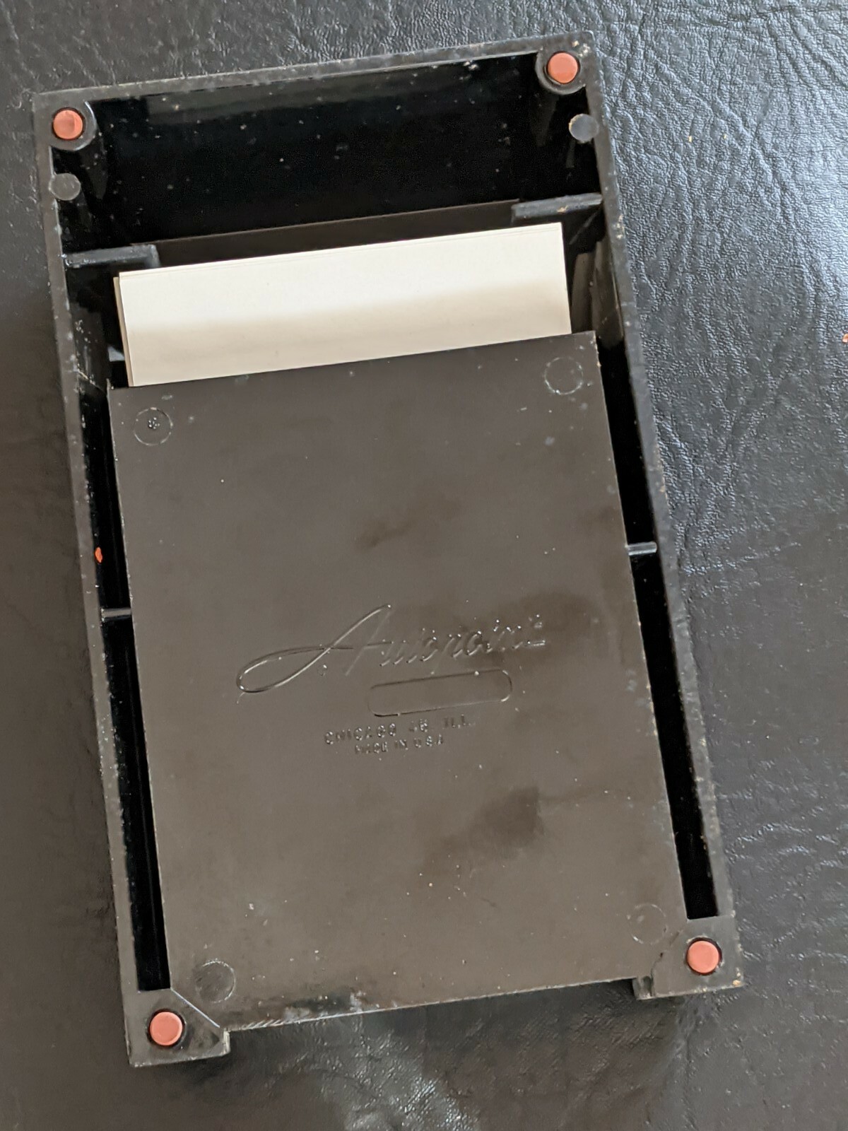 Vintage Autopoint Westinghouse Desk Memo Paper Note Pad Holder Black