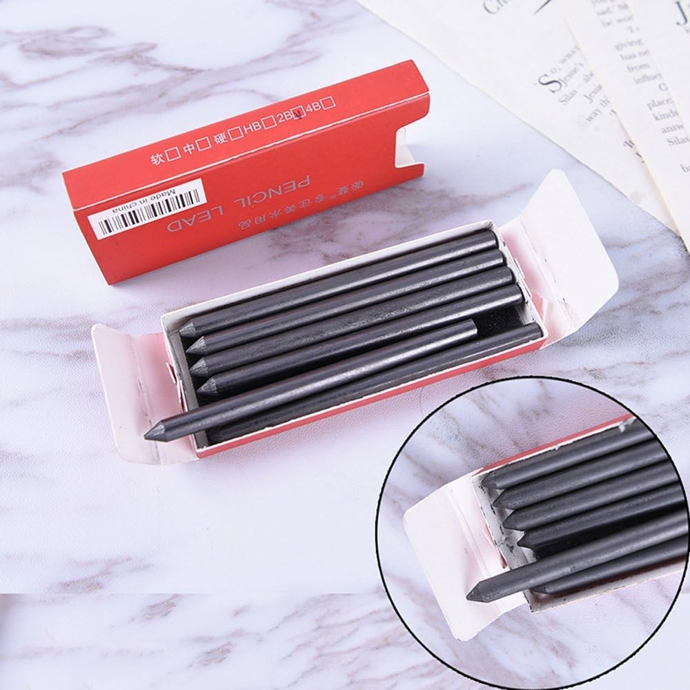 30 Pcs HB 2B 4B 6B 8B Lead Refills Graphite Drawing 6 Count (Pack of 5), All