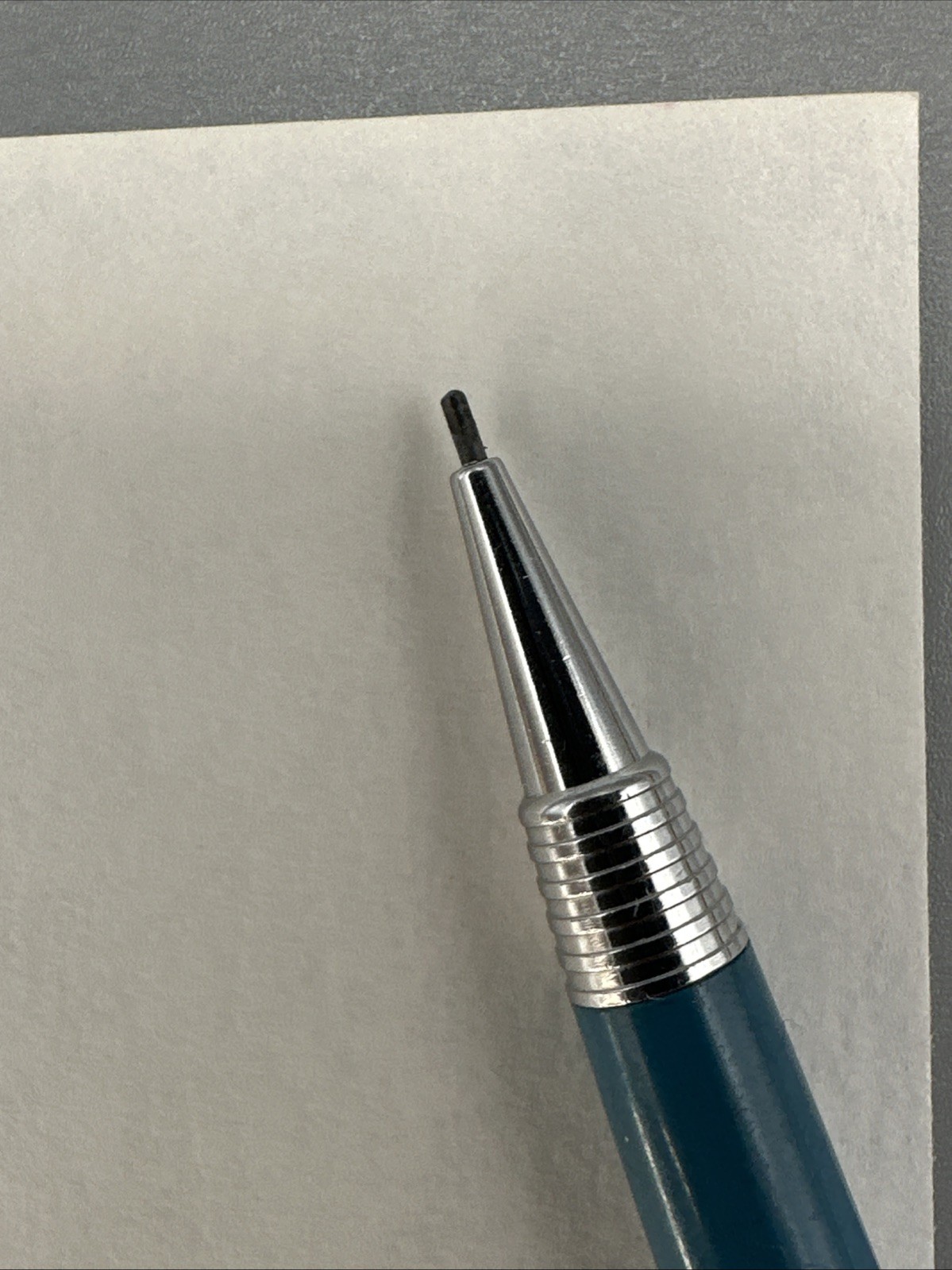 Parker 51 Ball Clip Chrome Teal Blue Barrel Mechanical Pencil 1960s 1277