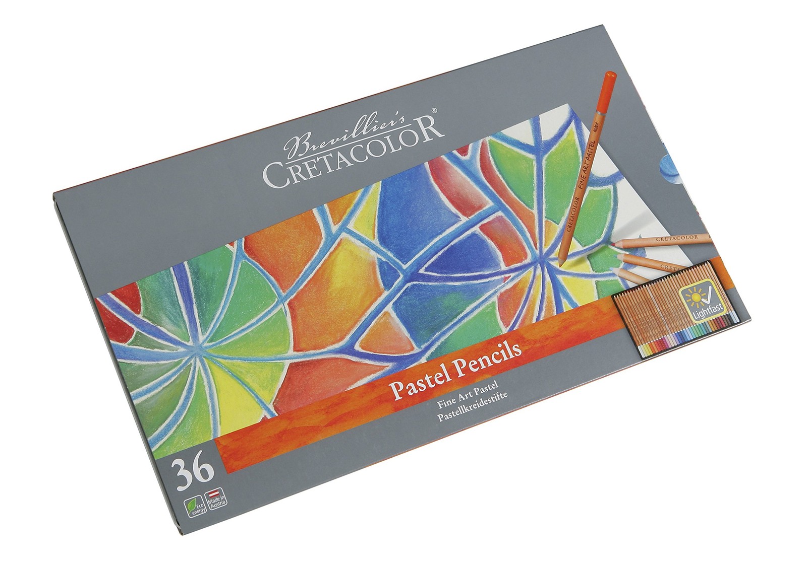 Cretacolor Fine Art Pastel Pencil Set, Set of 36, 1 Count (Pack 1), Multi