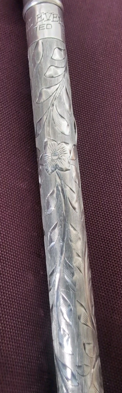 Vintage Wahl Eversharp Sterling Silver Mechanical Pencil, Art Deco Design, 1920s