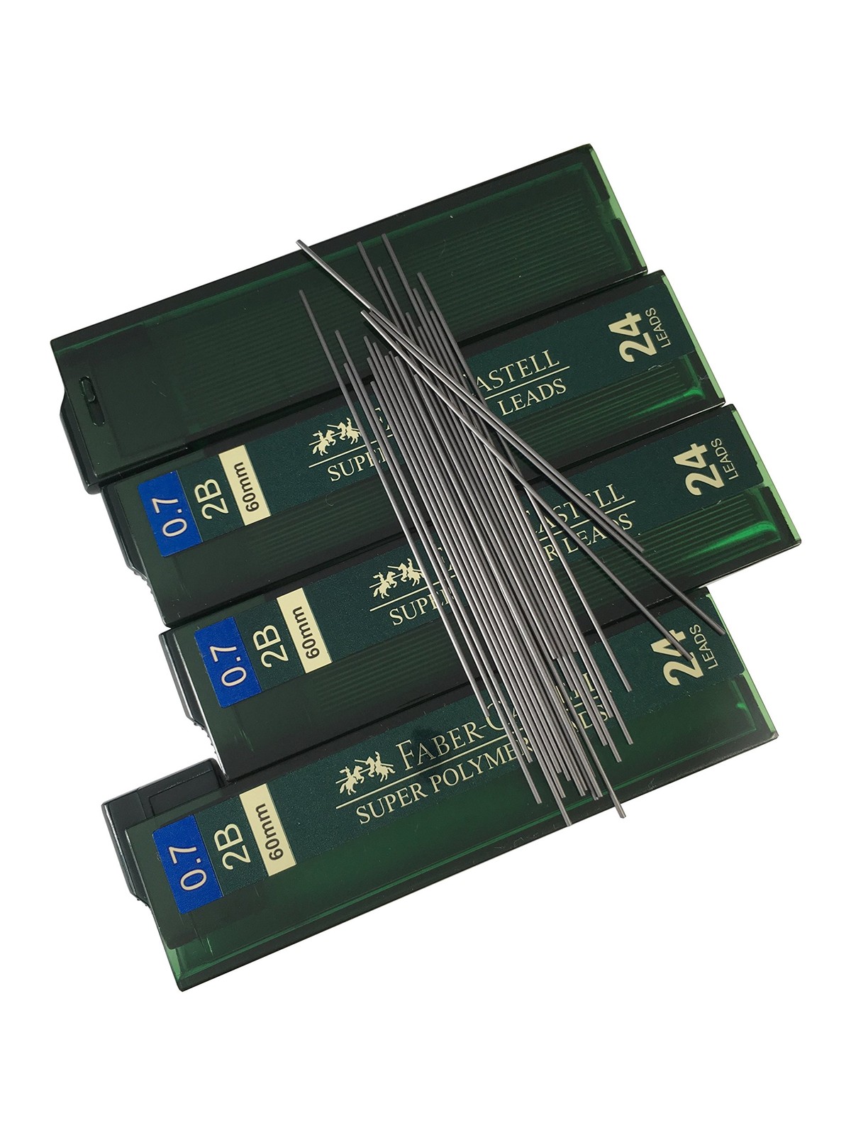 Faber-Castell 0.7mm 2B Super Polymer Premium Strong Dark Smooth Leads Mechani…