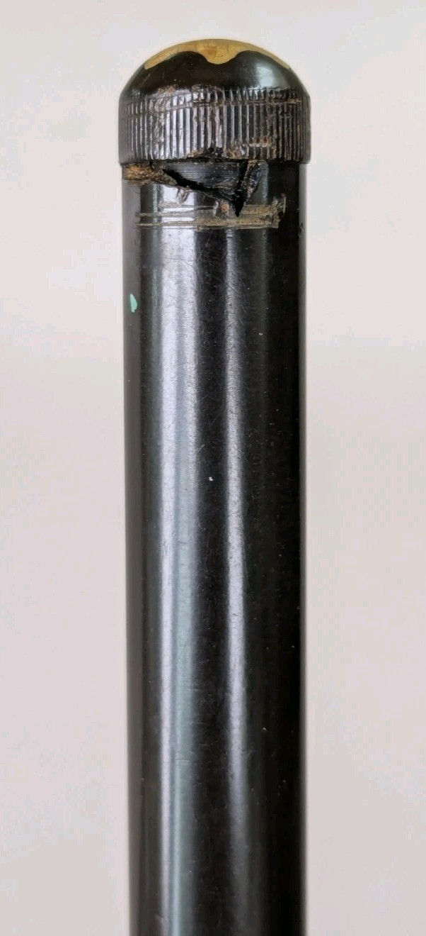 Antique Mont Blanc Pencil Lead Holder Circa 1930s Hard Rubber Round 6 Inches HTF