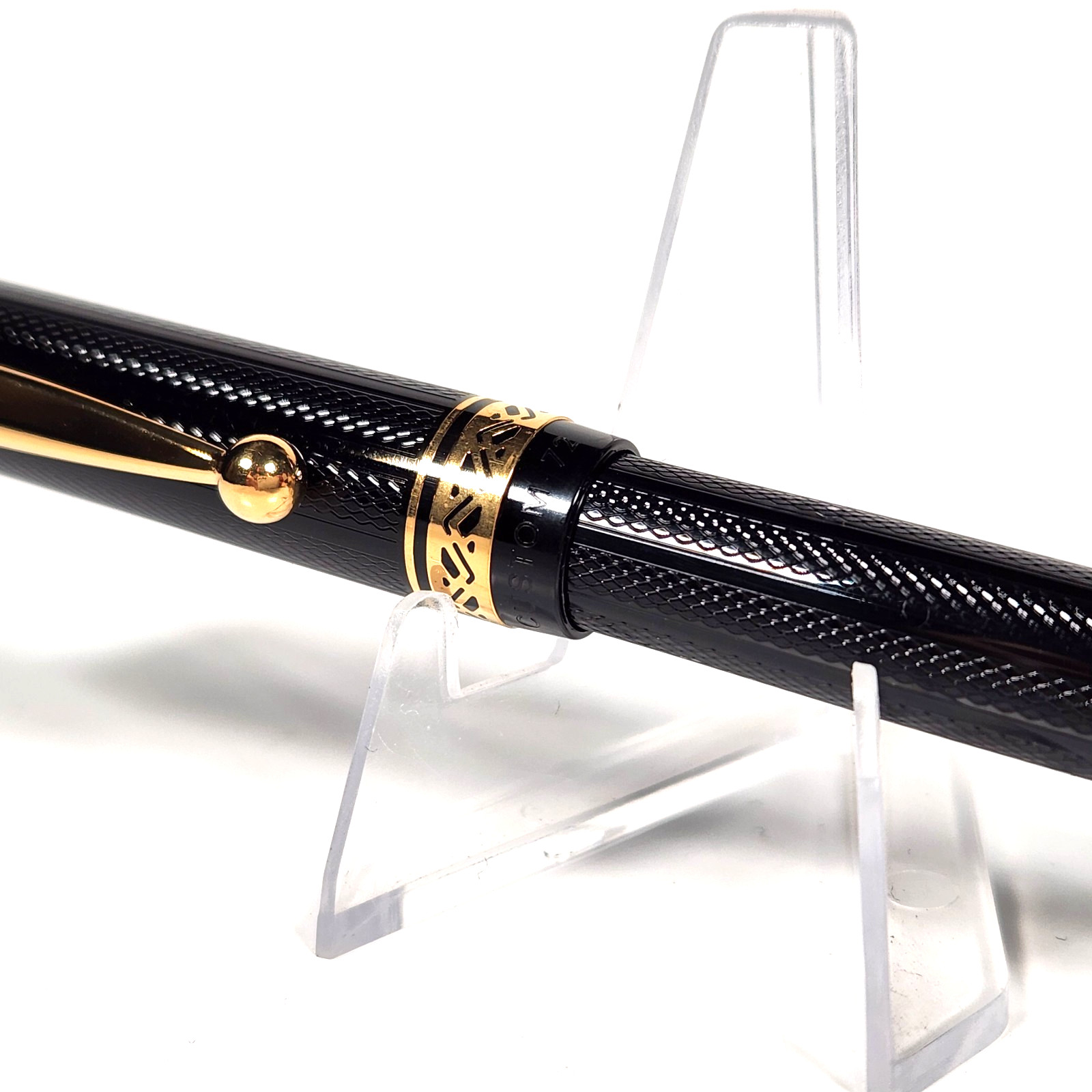 Rare Vtg 1990 Pilot Custom 72 GT Guilloche Black 24K GP Mechanical Pencil NOS!