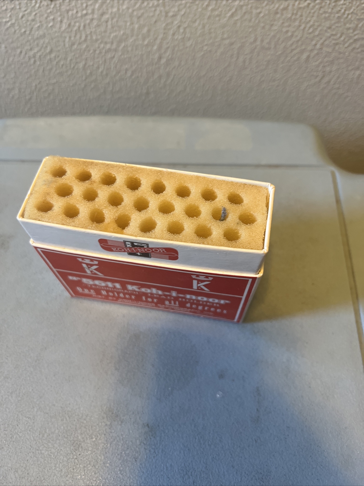 VTG KOH-I-NOOR Technigraph 5611 Drafting Leadholder Pencil Original BOX Bottom