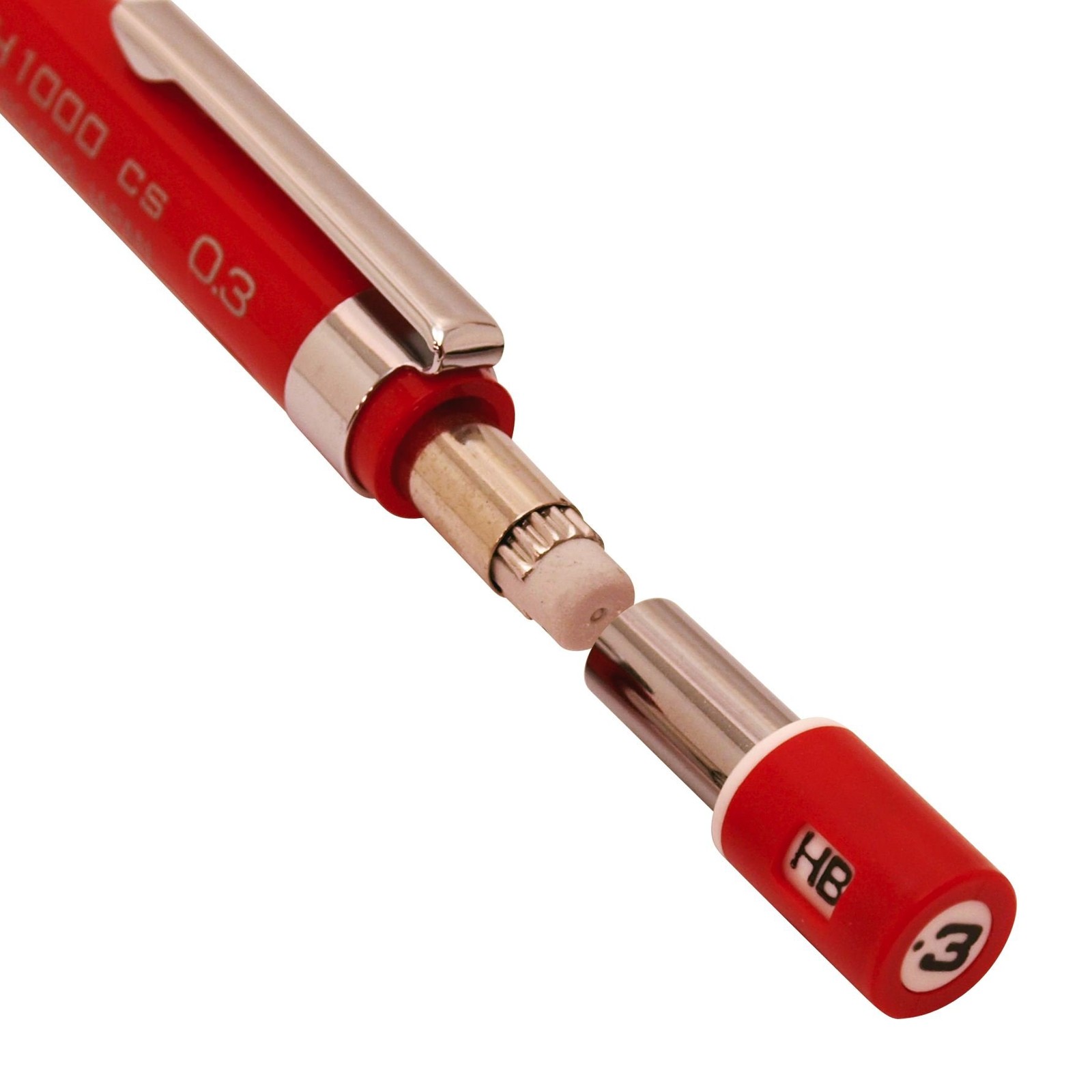0.3mm Red Mechanical Pencil Graph 1000 CS Fine Writing Instrument from Japan