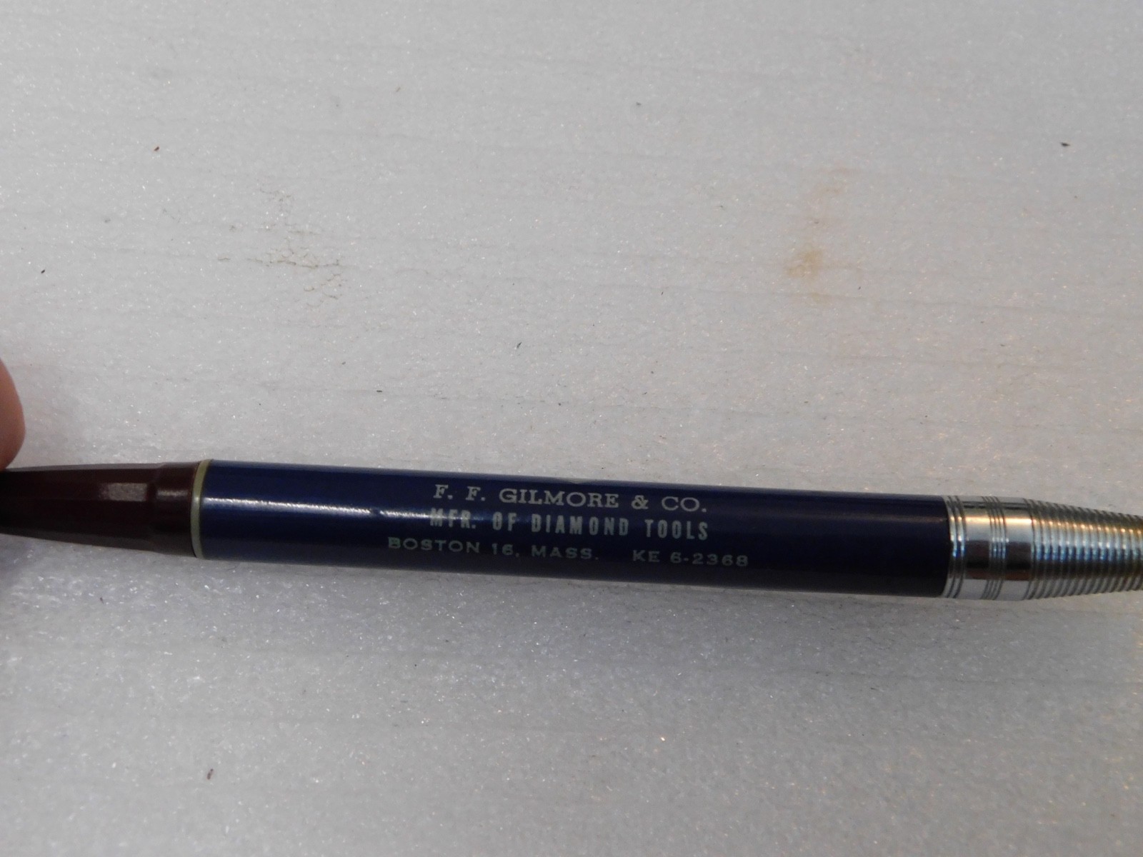 Unique Durolite Advertising Industrial Diamonds F.F. Gilmore Mechanical Pencil