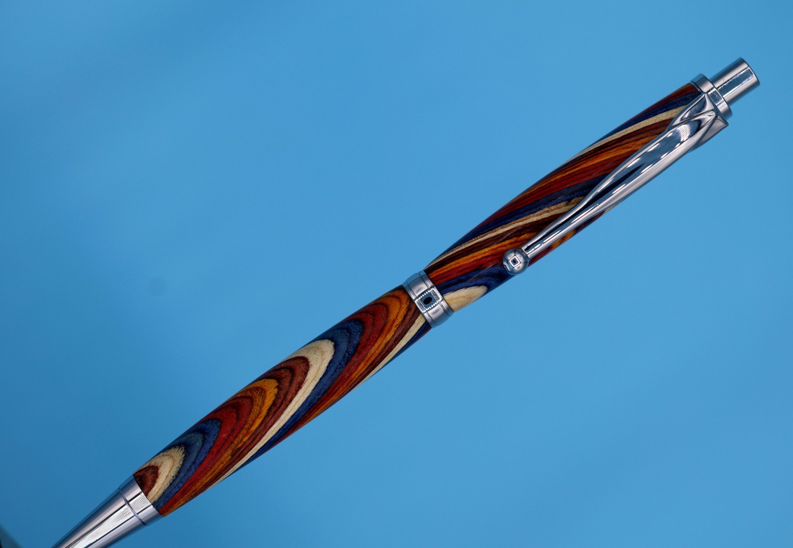 Luxury ColorGrain Wood Mechanical Pencil Chrome 0.7mm + Extra Lead/Erasers Gift