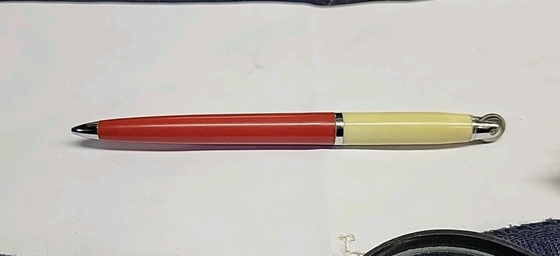 Vintage 1950’s Rite Point Roll Top Pencil/Pen Combination Rare RED & WHITE Color