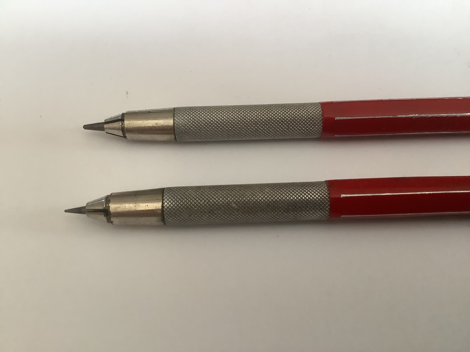 Vintage Drafting Drawing Mechanical Pencil Red Italy Lot of 2 KOH-I-NOOR 5611