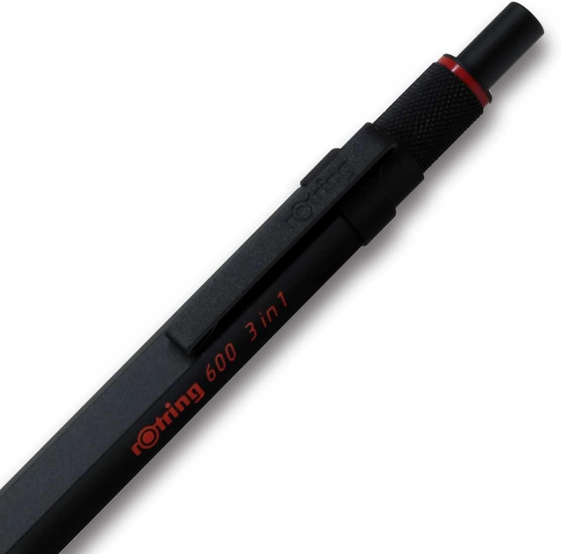 rOtring Rotring 600 3in1 Multi Pen Black 2 Colors (Black/Red) + Mechanical