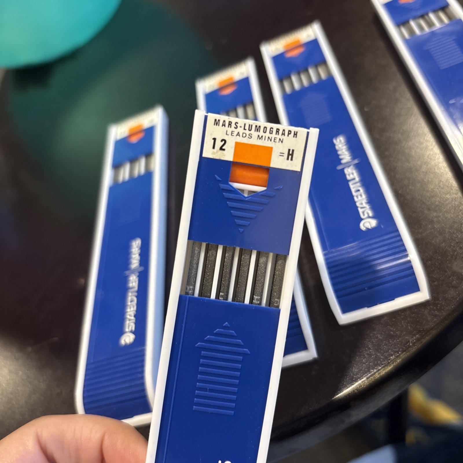 5 Boxes Mars Carbon Lead, 2mm, H, 12 Lead (200-H)