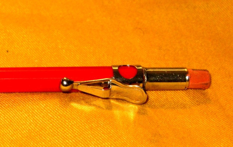 VTG.RED/BLACK AUTOPOINT MECHANICAL PENCIL W/0.9 MM LEAD & THE LINCOLN TELEPHONE