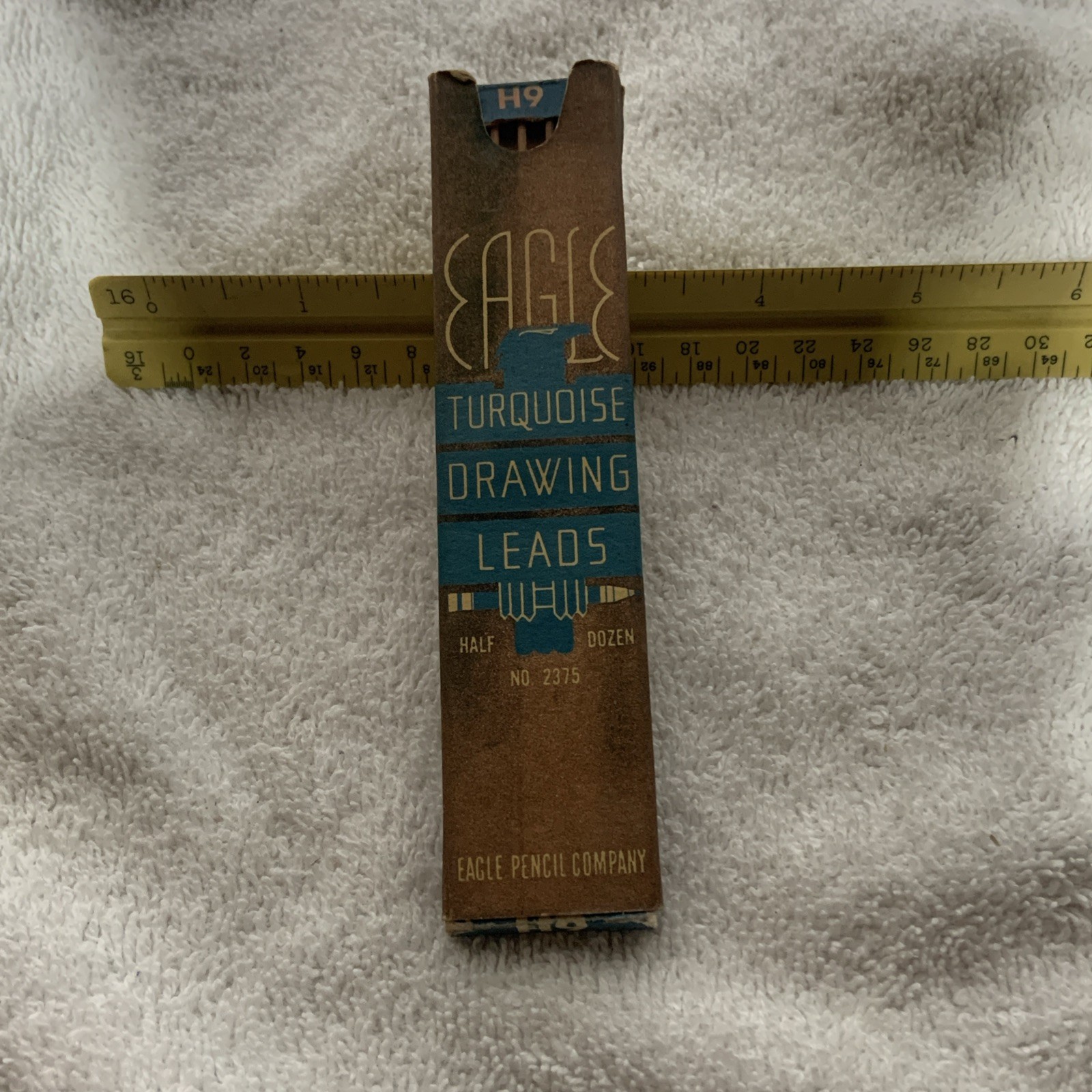 Vintage Eagle Turquoise Drawing Leads #2375 9H, 3 of 6 Count Remain, 1935