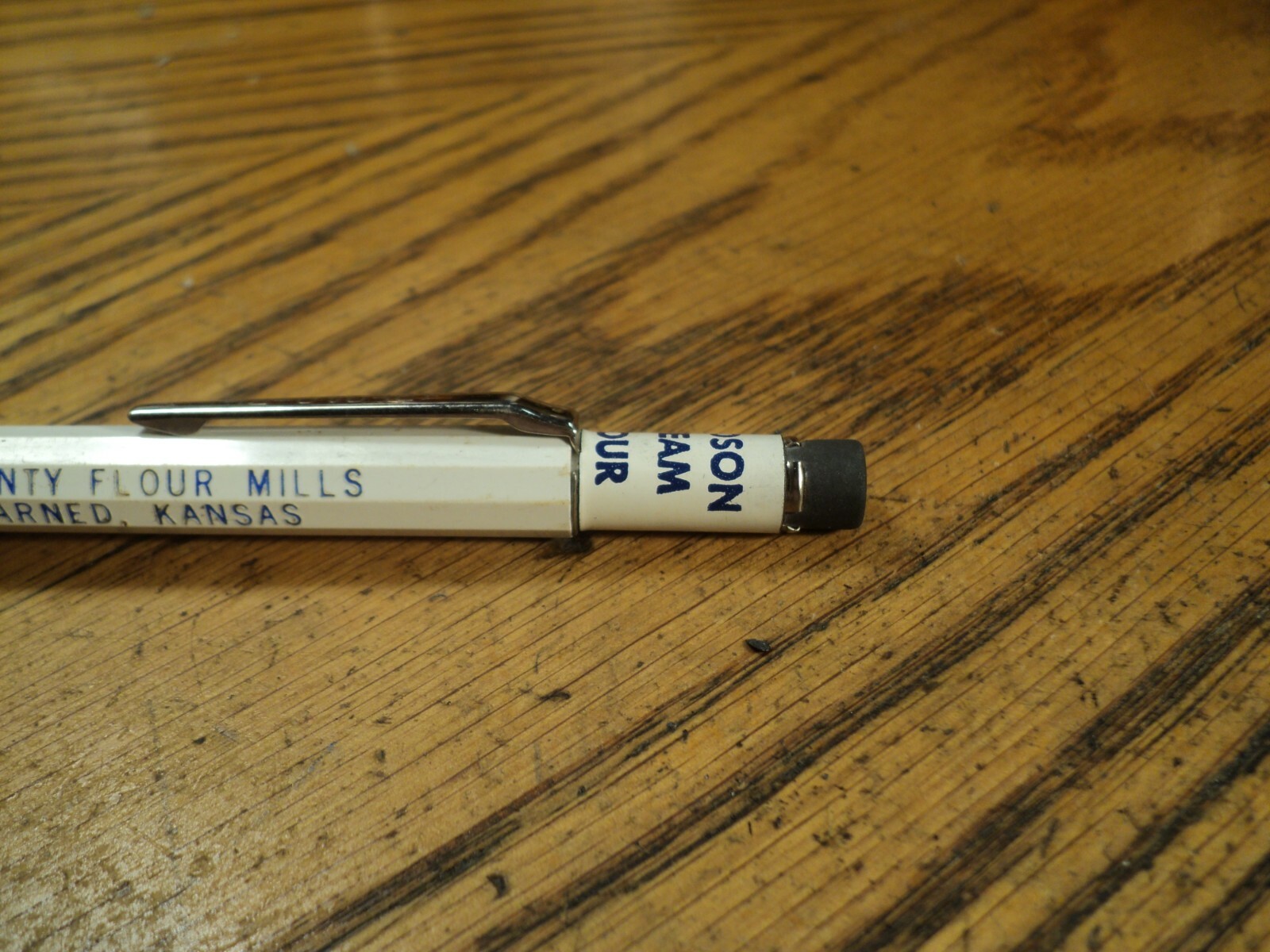 Vintage Autopoint Mechanical Pencil Stafford County Flour Mills Hudson Larned