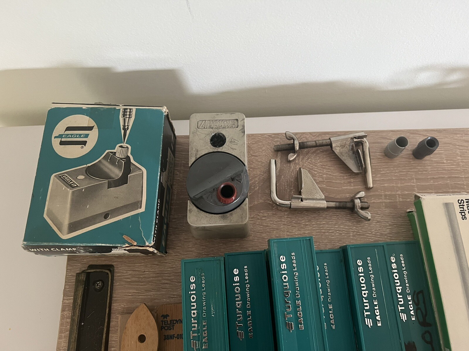 Drafting Bundle- Turquoise Eagle,Faber Castell, Alvin-Leads,Erasers,Lead Pointer