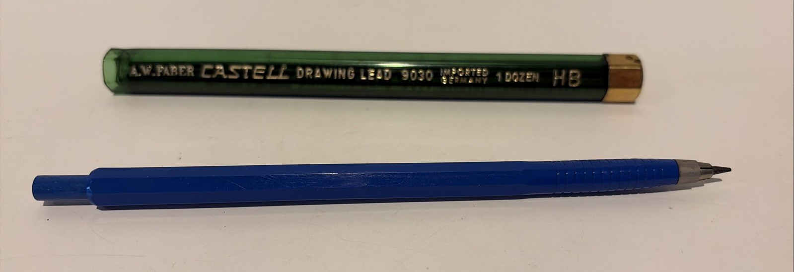 Vtg KOH-I-NOOR 5612 clutch pencil Lead Holder Made in Italy+ Faber Castell Lead
