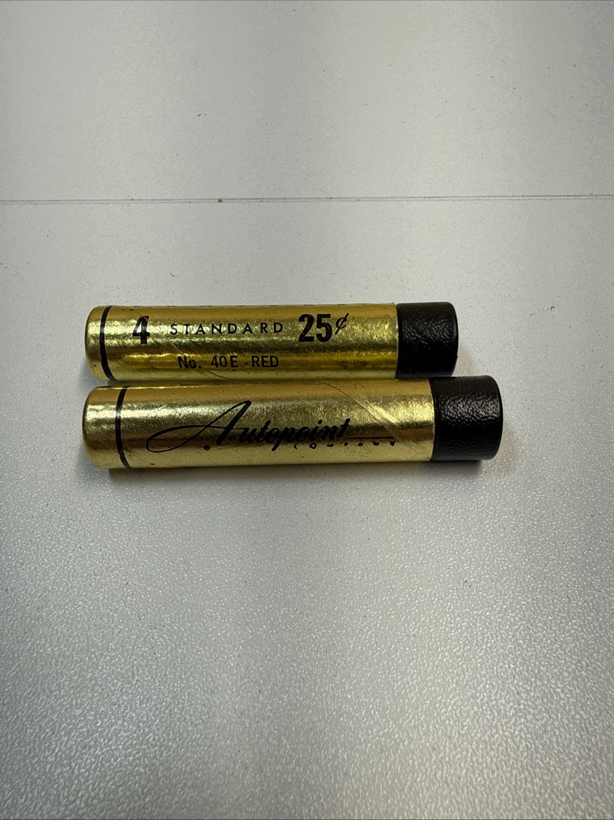 VINTAGE AUTOPOINT Mechanical Pencil ERASERS ~ 2 TUBES – #40E Red and #40B Black