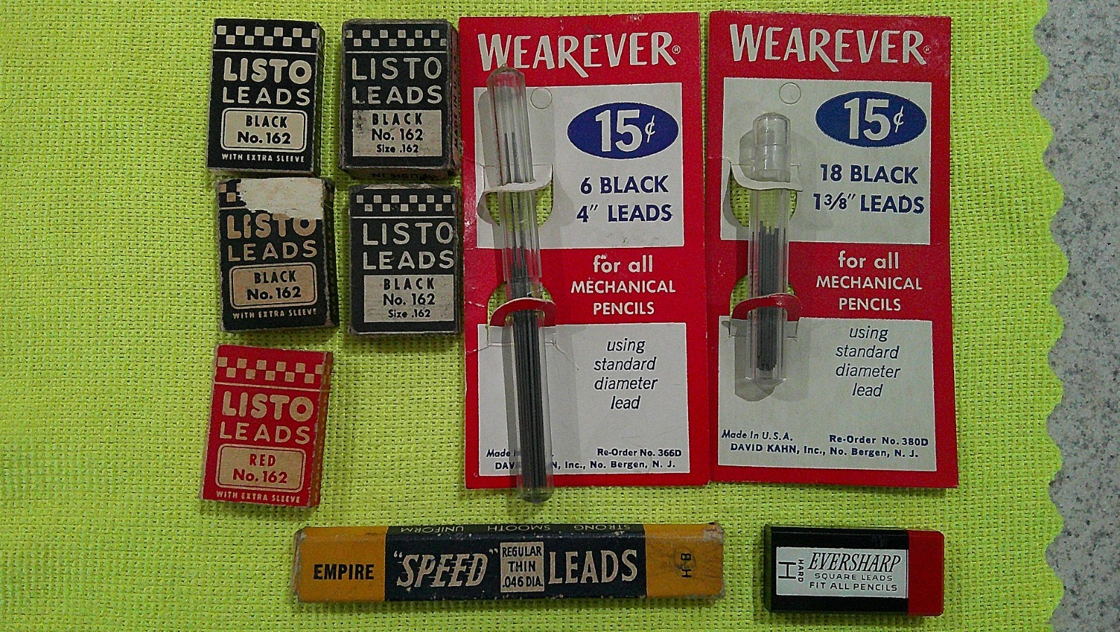 Listo Marking Leads No 162 Wax Marking Pencil Refills Wearever, Empire Vintage