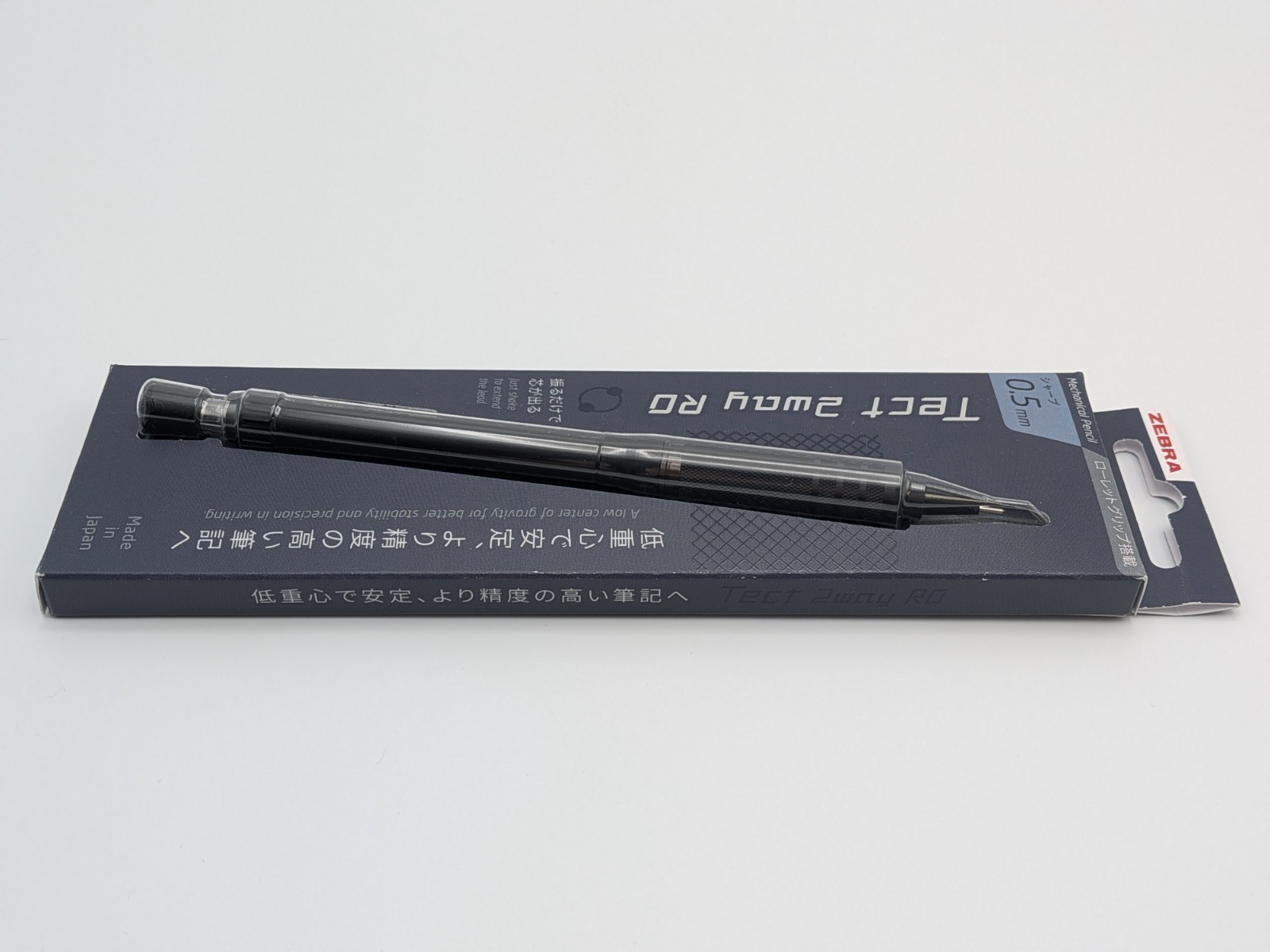 Zebra Tect 2way RO 0.5mm Mechanical Pencil Dark Black MA141-DBK Japan