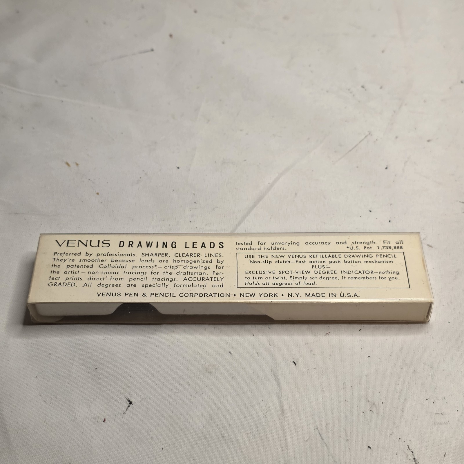 Venus 4H Drawing Leads Vintage Box Of 6 Leads #842 In Original Case